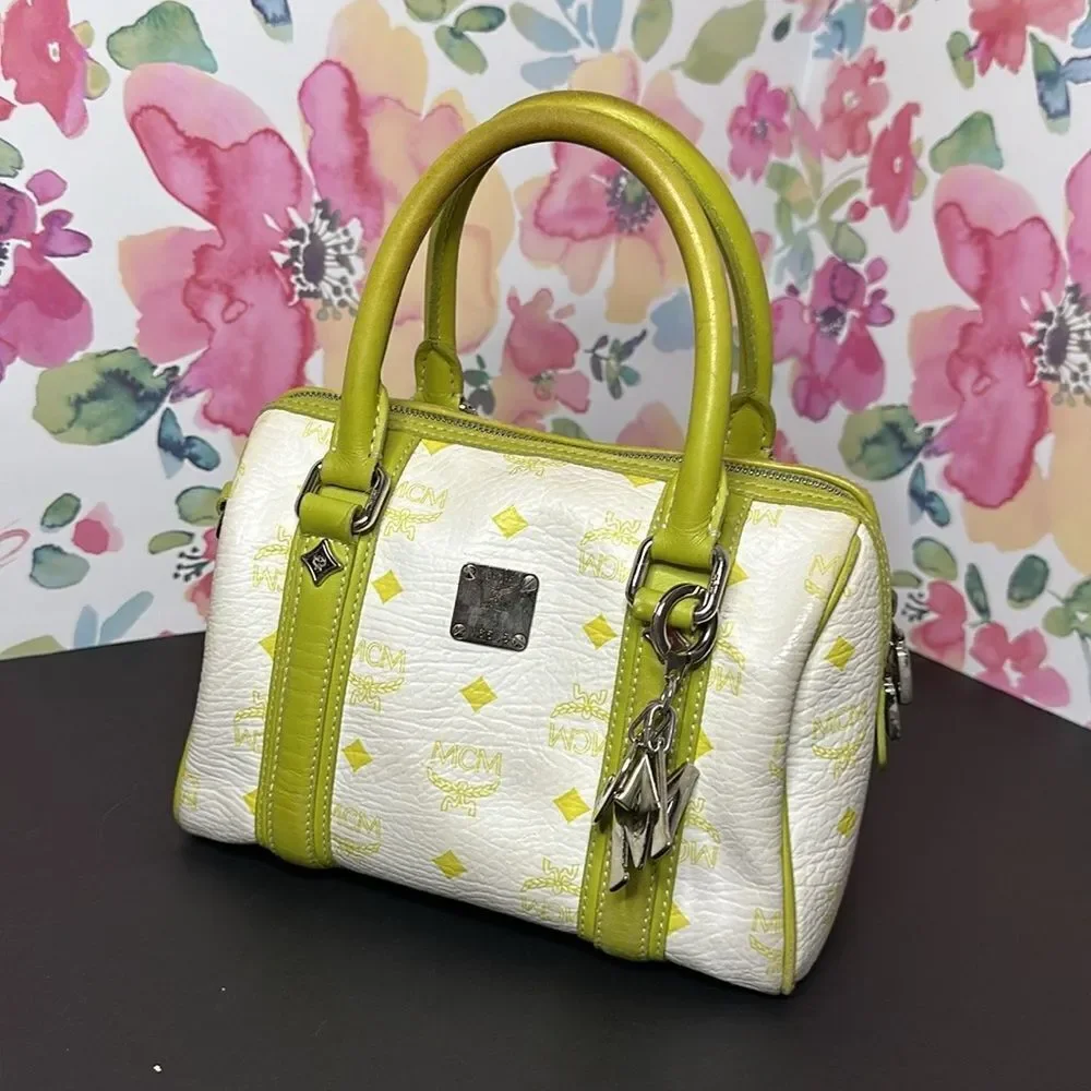 💯Authentic MCM Boston Handbag - Small🍀 - Picture 7 of 16